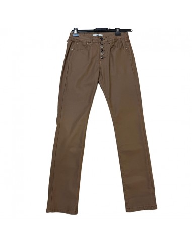 PANTALON CUIR AVEC BOUTONS COGNAC Le MVP de beaucoup